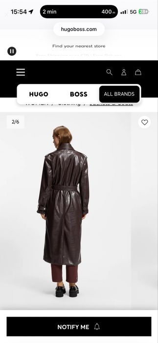 Hugo Boss шлифер