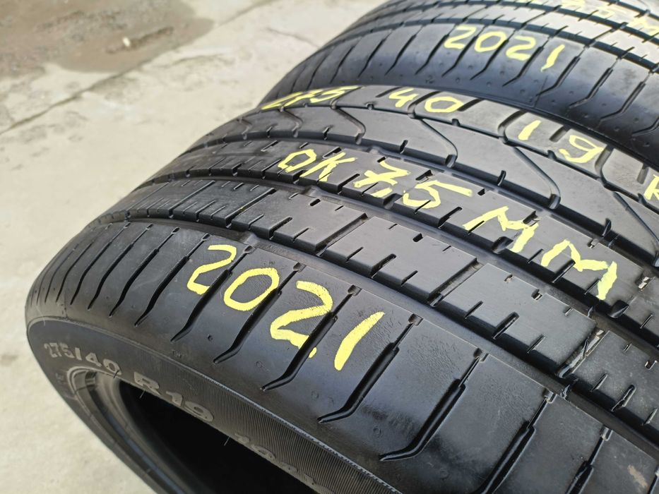 Doua anvelope vara 275 40 19 pirelli p zero run flat profil de 7,5 mm