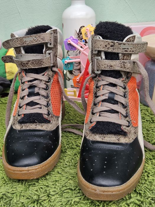 Puma високи кецове от кожа с платформа