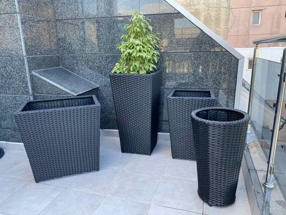 Кашпа за цветя,Ратанова кашпа,Саксия,Външна кашпа,мебел,луксозна