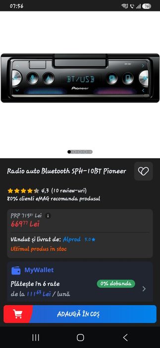 Radio cd mp3 auto
