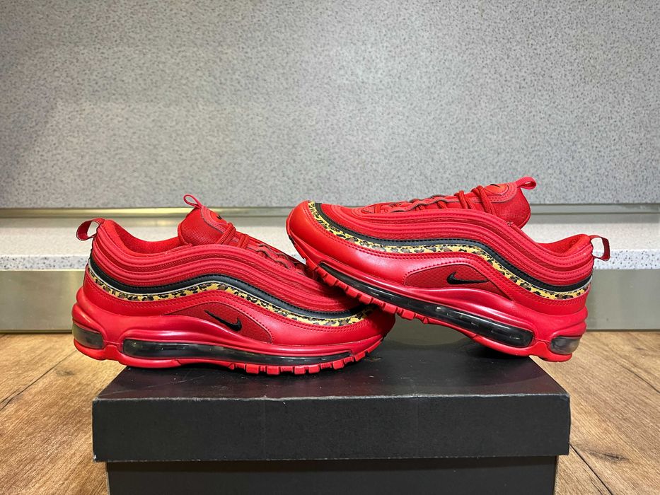 ОРИГИНАЛНИ *** Nike Air Max 97 Premium " Leopard Pack " Red Black
