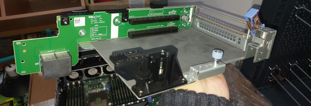 Riser 3A GPU + Cage pt Server Dell PE R740/XD Gen3 x16 0DTTHJ