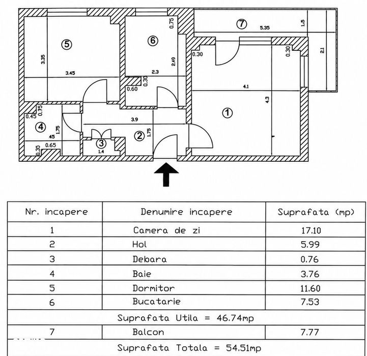 Apartament 2 Camere De Vânzare – Zona Zero, Centrul Piteștiului