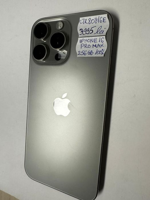 Iphone 16 Pro Max, 256GB, Bat. 100% -T-