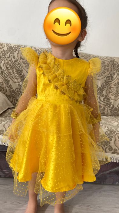 Желтое синяя платье на прокат