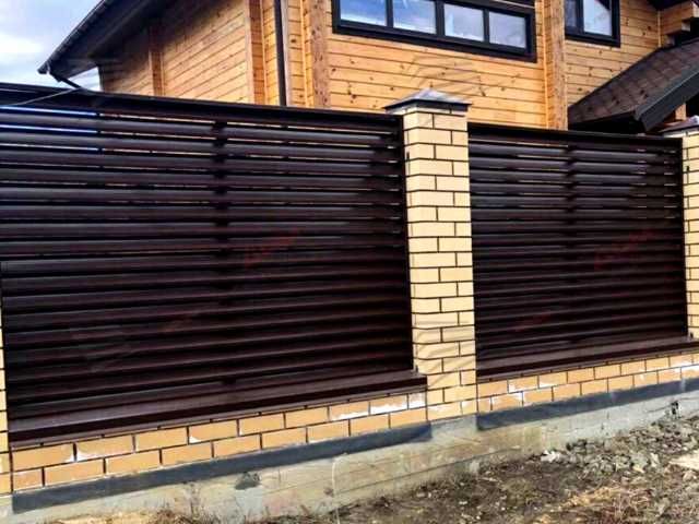 Забор жалюзи горизонтальный