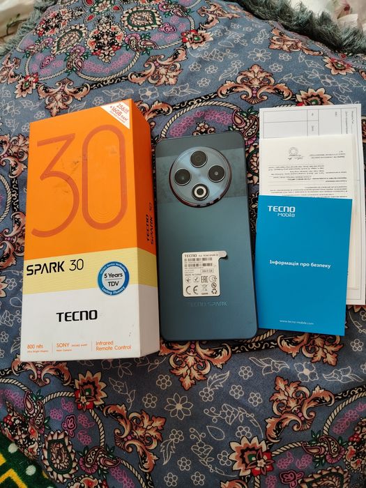 Texno Spark 30 8+8 256 gb full