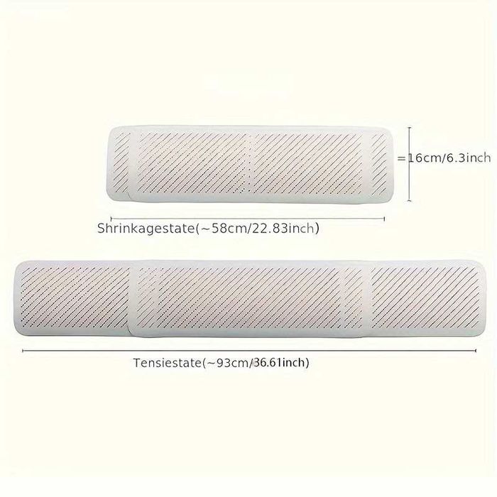 Регулируем дефлектор за климатик 58cm-93cm ，Универсален, Бърз монтаж