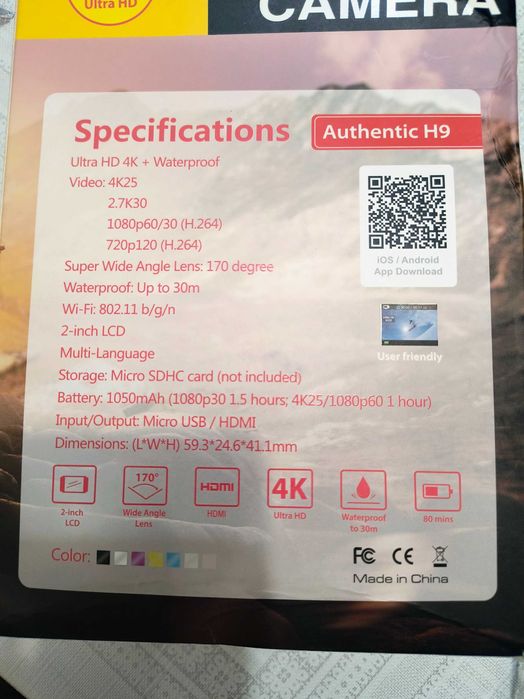 action camera h9 4K Wi-Fi