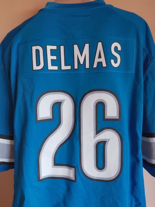 Tricou Fotbal American Detroit Lions #26 Delmas NFL On Fied