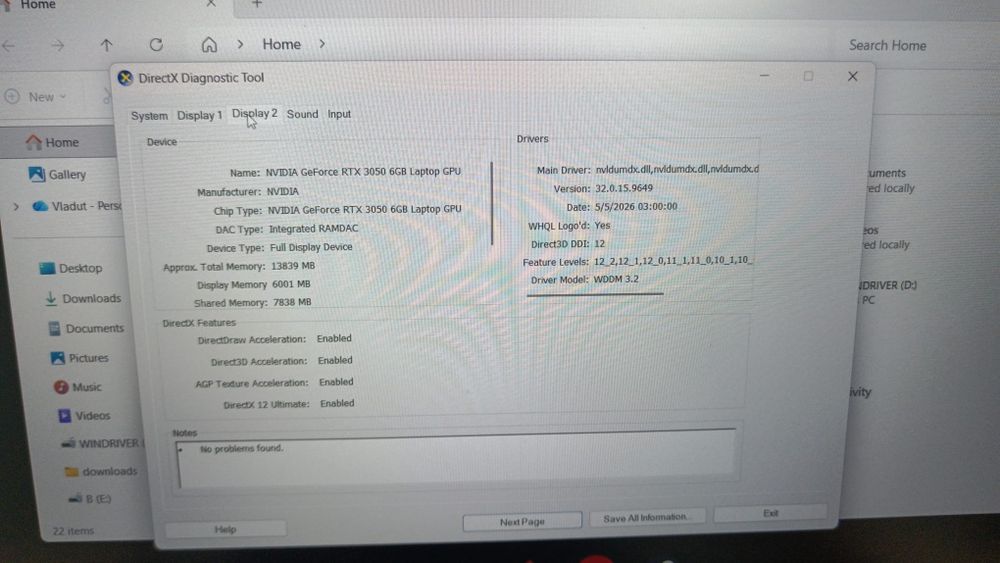 Gaming Acer Nitro V15--2026,Ryzen 7, 16Ram,RTX 3050-6Gb