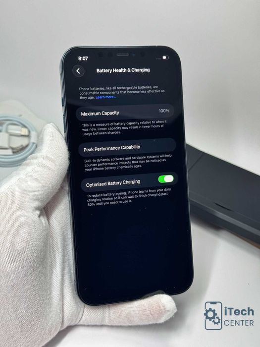 iPhone 12 Pro MAX, 256GB, Pacific Blue, 100% батерия, КАТО НОВ, ГАРАНЦИЯ!