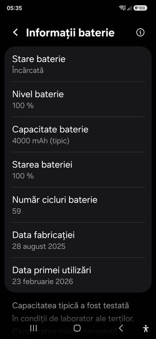 Samsung s25 5G  .12/128 activat februarie.