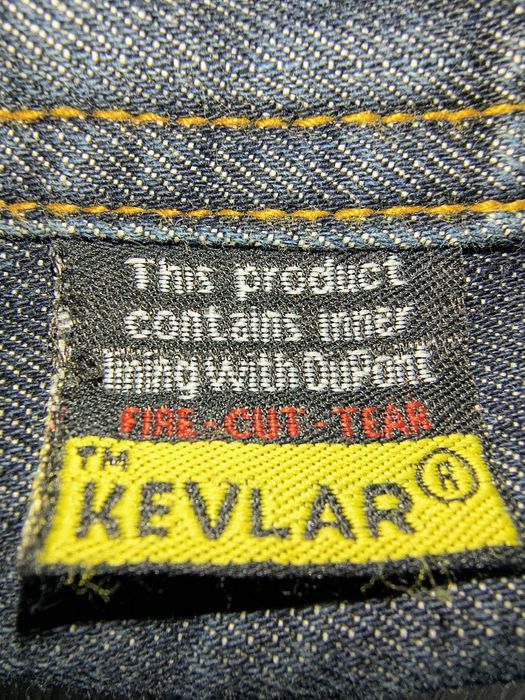 Blugi moto cu Kevlar și protecții, 42