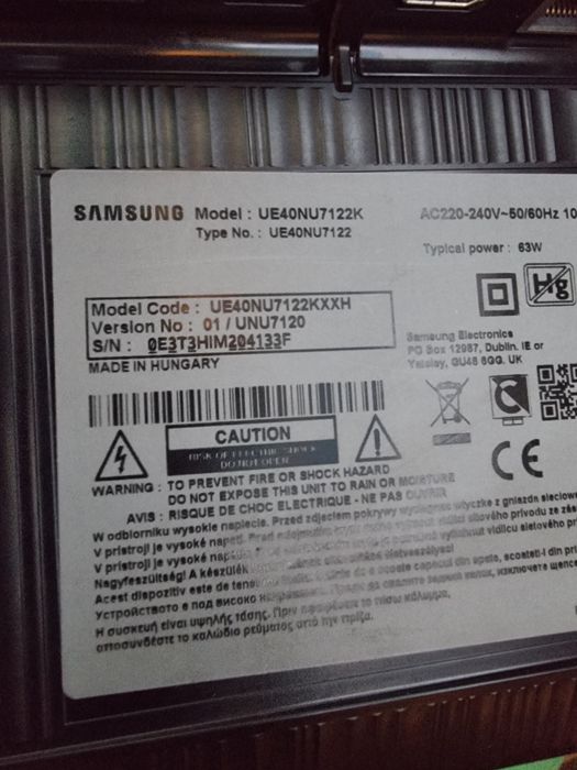 SMART Телевизор / Samsung 40" - 4K / HDR10+ / Dolby Audio