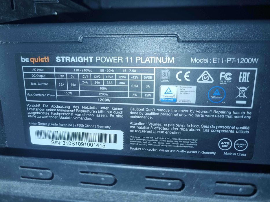 sursa be quiet straight power 11 platinum 1200W