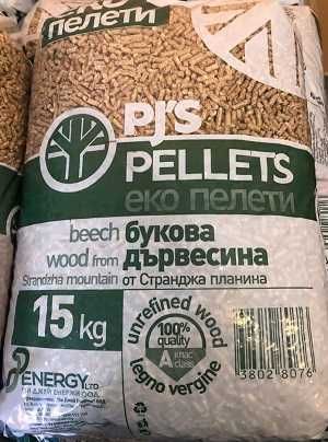 Пелети бук/габър PJS Еnergy клас А1 НАЛИЧНИ