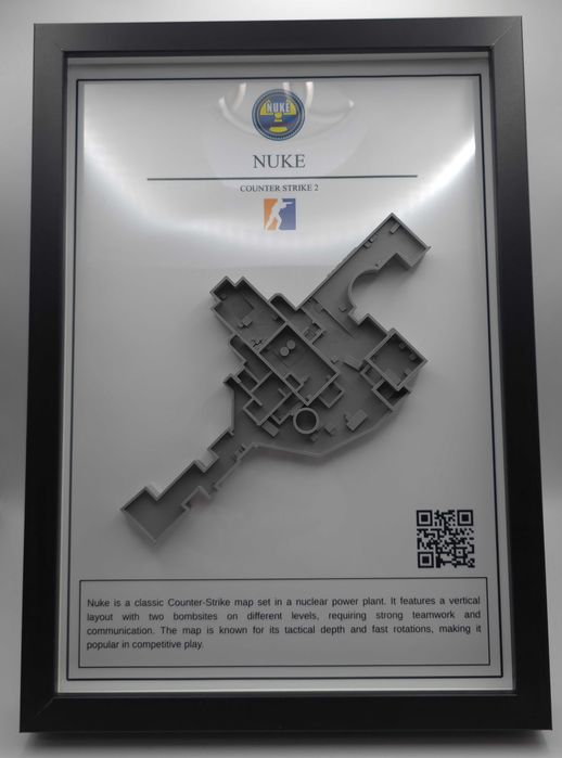 Tablou / Rama foto harti Counter Strike 3D – Dust 2, Mirage, Nuke