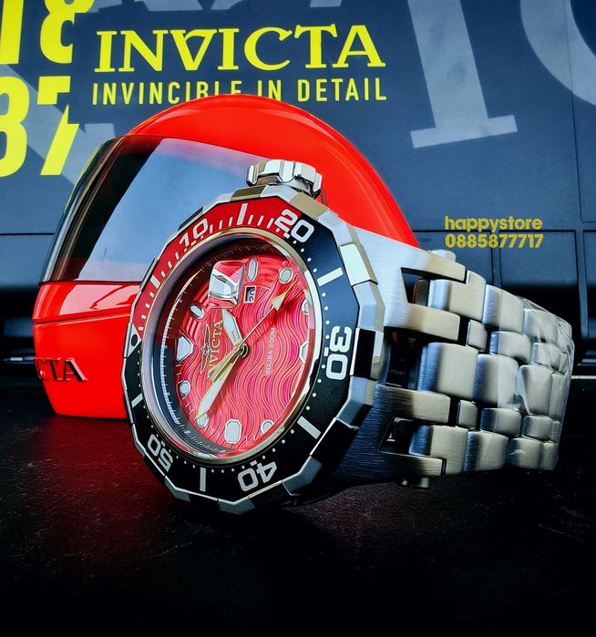INVICTA Wave Red 52 mm, Инвикта нов ръчен часовник