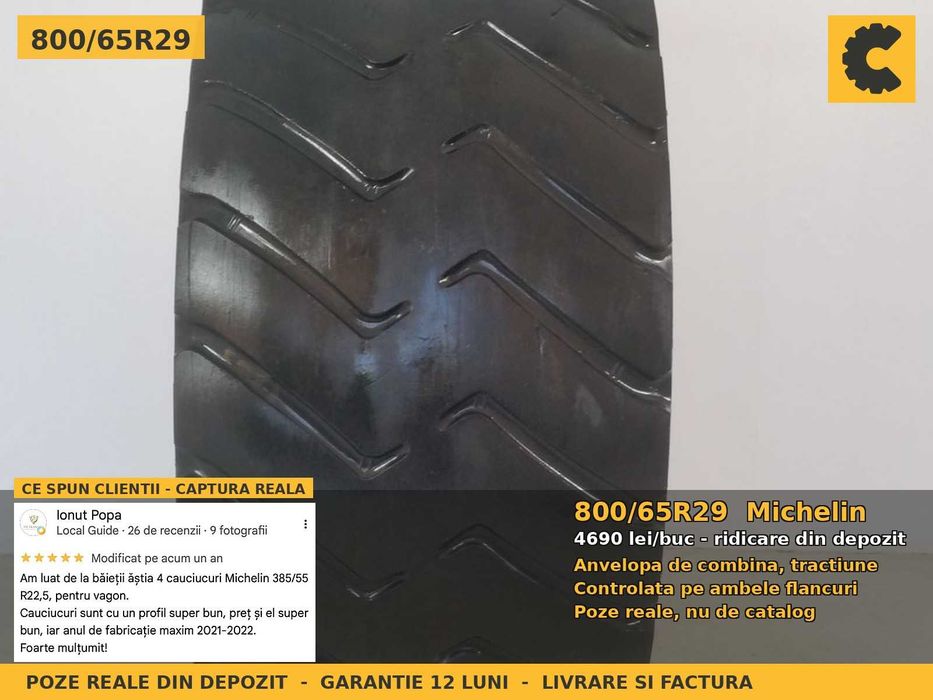 Cauciucuri Anvelope 800/65R29 800/65 R29 800/65-29 800 65 R29 8006529 Michelin Combina Punte Fata Tractiune SH Second Hand IEFTIN Oferta Pret Bun