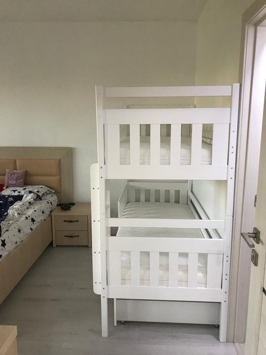 Pat copii supra etajat + saltele 180/90 cm