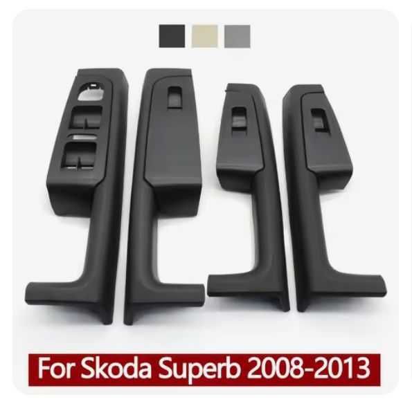 Maner interior usa sofer pasager negru Skoda superb 2 2008-2015