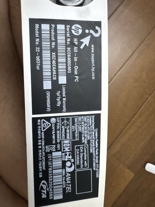 Оригинальный корпус HP All-in-One 22-b031ur