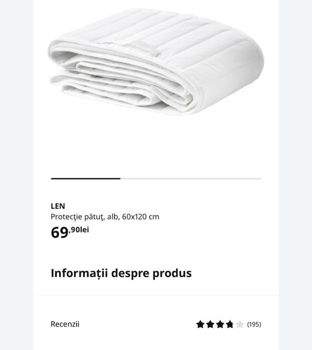 Protectie patut ikea alba in stare foarte buna