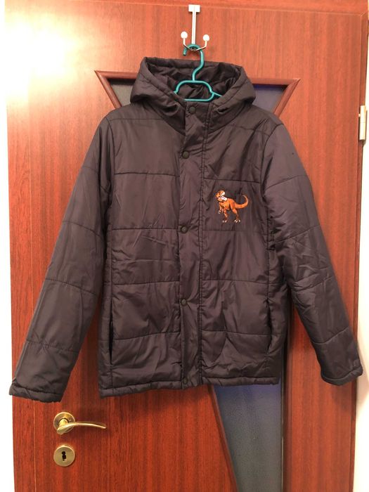 Geaca / Haina pufoasa, copii, cu dino, marimea 158