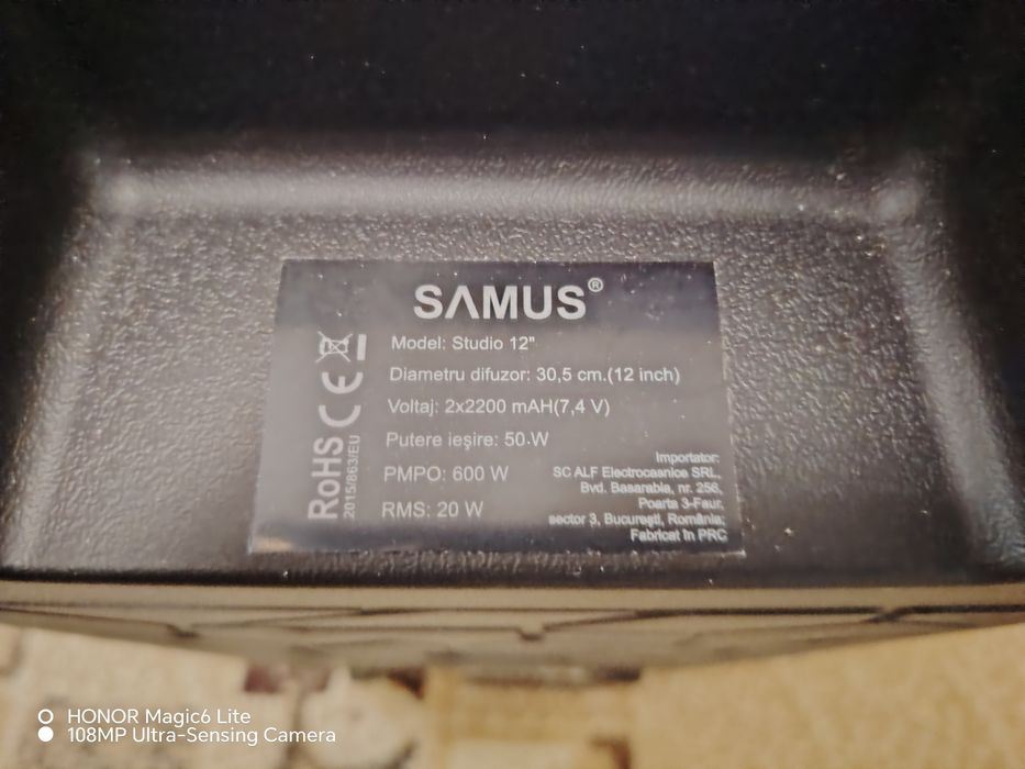 Boxă activă SAMUS 50W (și pentru Karaoke-ocazie)