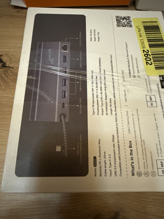 iVANKY VCA23 USB-C Gaming Dock 4K 120Hz HDMI PD 100W 90W Gigabit LAN 3x USB 3.0 ROG Ally Steam Deck Laptop Open Box
