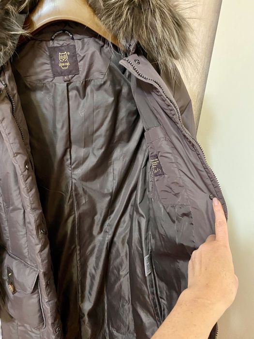 Женский пуховик , куртка . Коричневого цвета