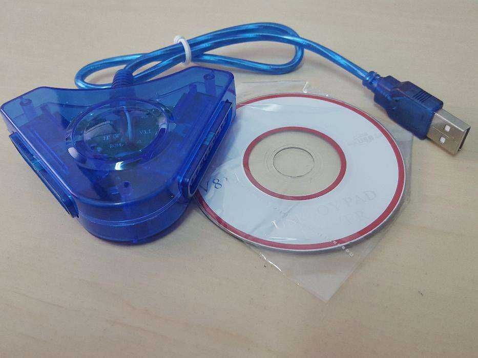 Плейстейшън адаптер за джойстик на playstation 1 и 2 към компютър