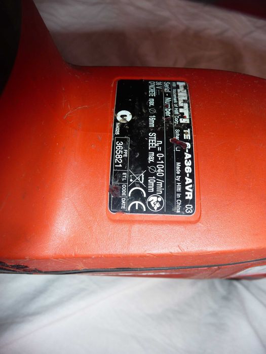 Акумулаторен перфоратор HILTI TE6-A36