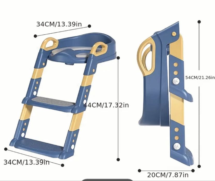 GarshokTualet oʻrindigʻ bolalarga buklanadigan, unitaz oʻrindigʻi zina