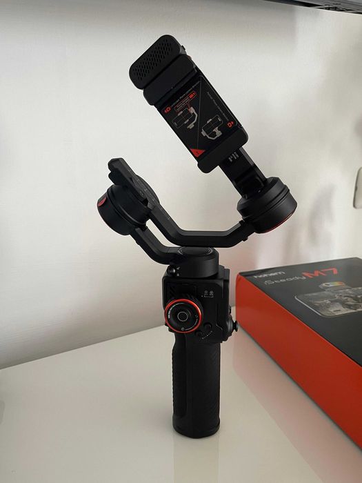 Kit Stabilizator de imagine Hohem iSteady M7, Rotire 360°, Autonomie 12 ore, 3200mAh, Negru