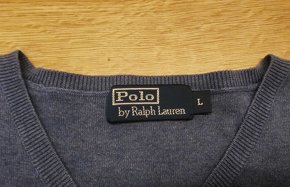 Pulover Polo Ralph Lauren V-Neck - 100% bPima  - Mărimea Lumbac