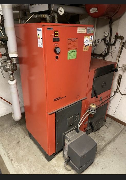 Centrală termică Buderus Doppeltherm 12-PG – motorină/păcură + lemne – 29 kW – stare foarte bună