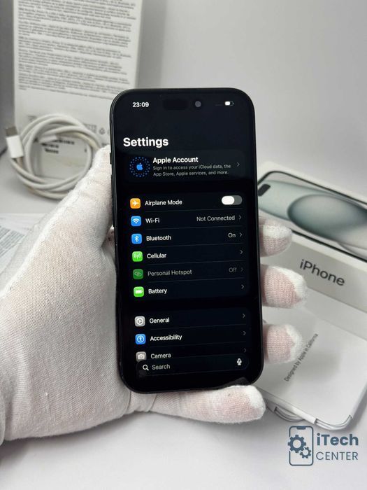 iPhone 15, 128GB, Black, 100% батерия, КАТО НОВ, ГАРАНЦИЯ!