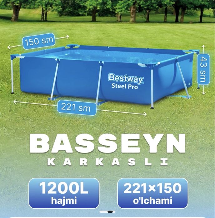 Каркасный бассейн Bestway Steel Pro