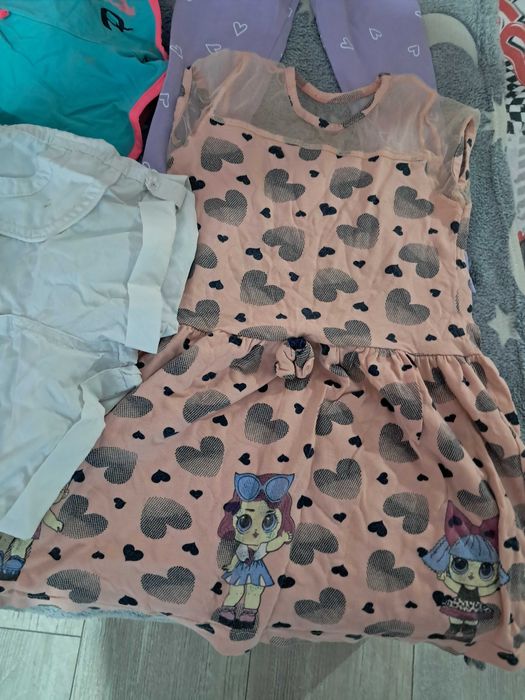 Летен Лот от дрехи за момиче 110 размер подарък маратонки