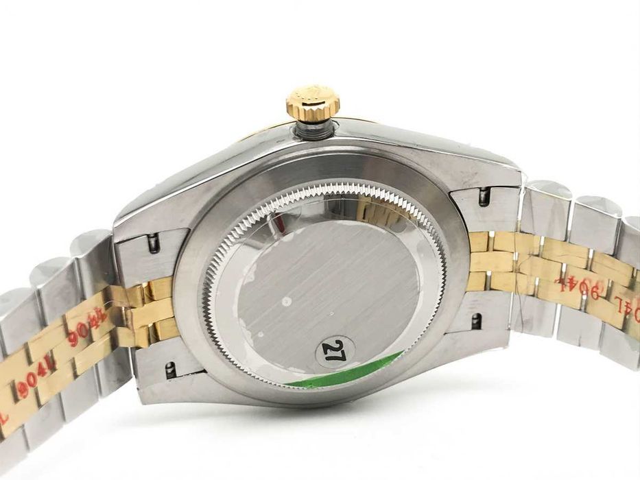Rolex Datejust 41 – жълто злато, бял циферблат, Jubilee гривна – реални снимки