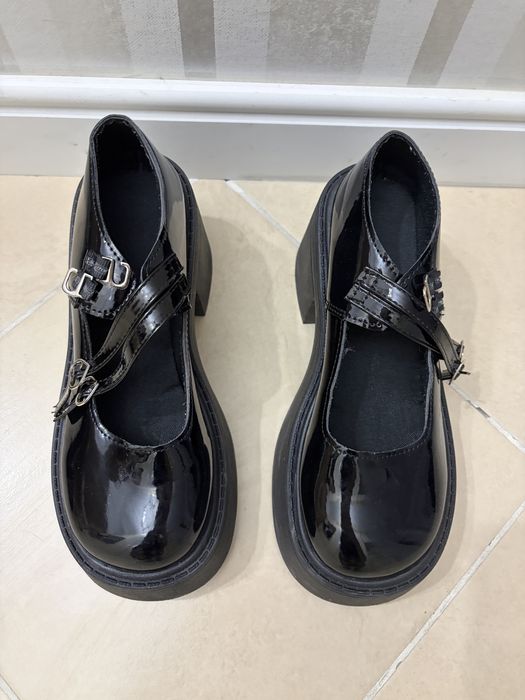 Туфли на платформе черные mary janes