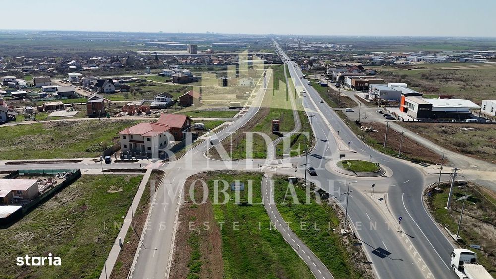 Teren 1053 mp  Servicii langa drum 4 benzi Giarmata