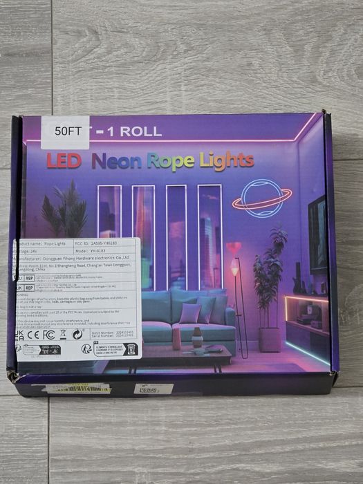 Bandă LED Neon RGB Bvokon 15m – Control prin aplicație și telecomandă