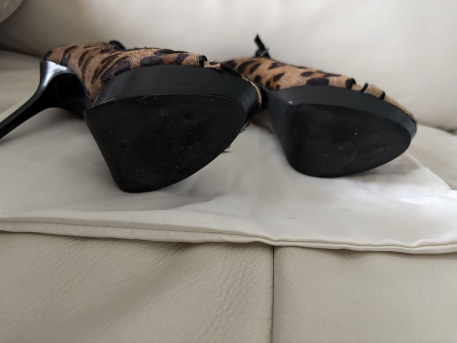 Pantofi din piele naturala animal print 37