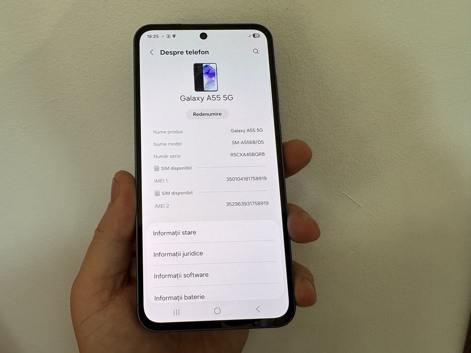 Samsung Galaxy A55 5G, 256 gb, 8 gb ram, Black, dual sim