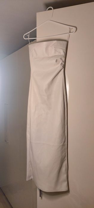 Stradivarius зимна жестока секси кожена рокля XS