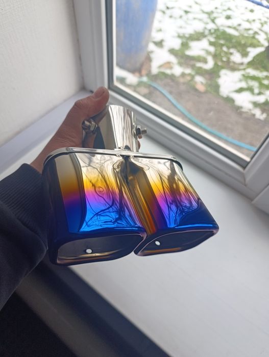 Насадки на глушитель двойные. Универсальные.